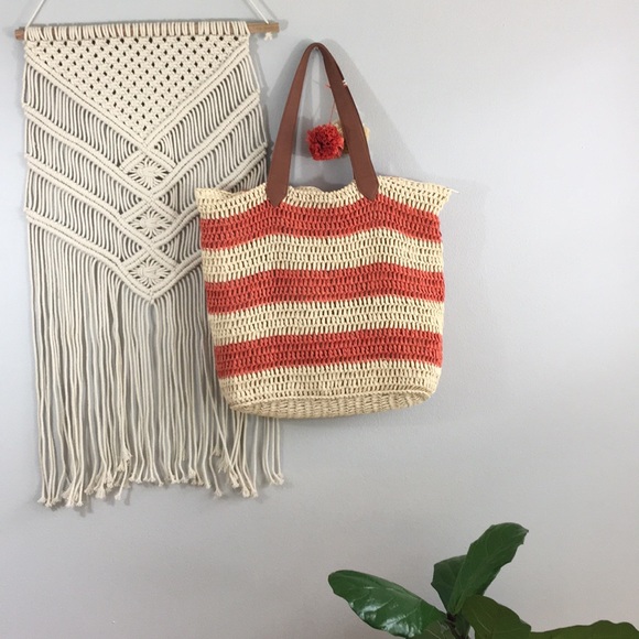 Olivia Miller Pippy striped straw tote bag - Picture 2 of 8